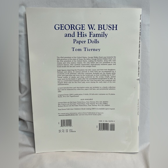 Like New George W. Bush & His Family Paper-dolls Book By Tom Tierney - Picture 2 of 6
